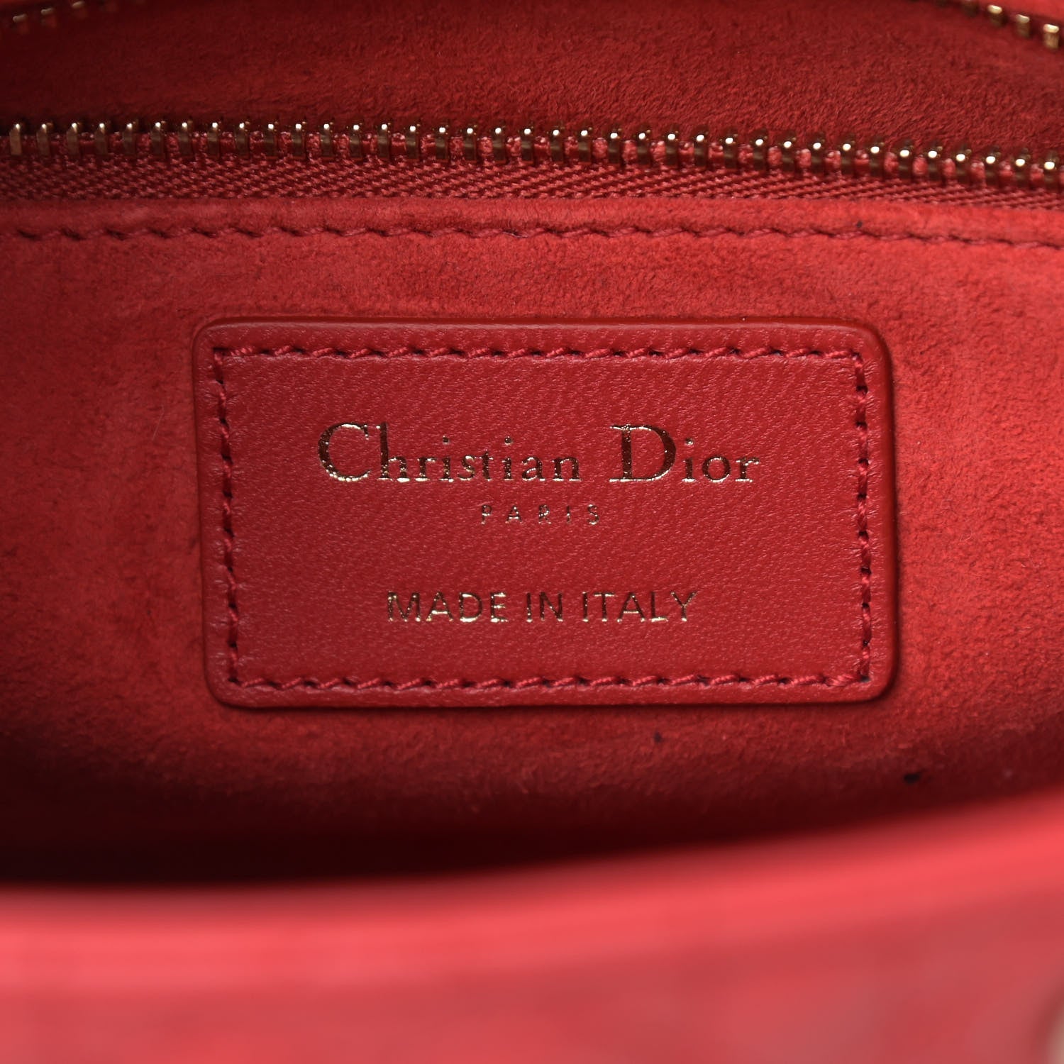 Christian Dior Lambskin Cannage Dioramour Small My ABCDior Lady Dior Spicy Red 10 of 11
