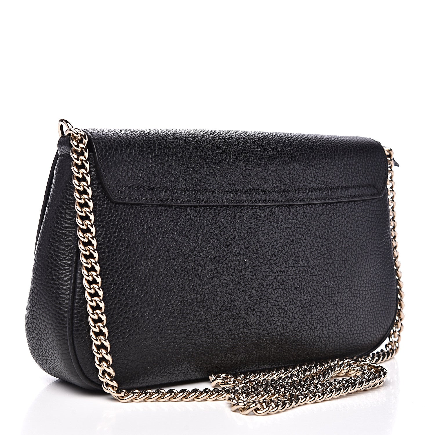 Gucci Pebbled Calfskin Medium Soho Flap Crossbody Black 2 of 9