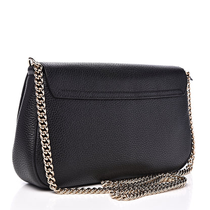Gucci Pebbled Calfskin Medium Soho Flap Crossbody Black 2 of 9