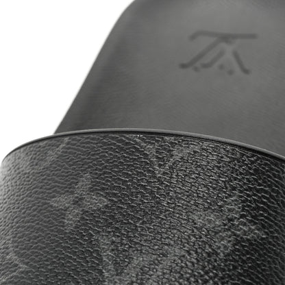 Louis Vuitton Rubber Monogram Eclipse Mens Waterfront Mules 11 Black 9 of 9