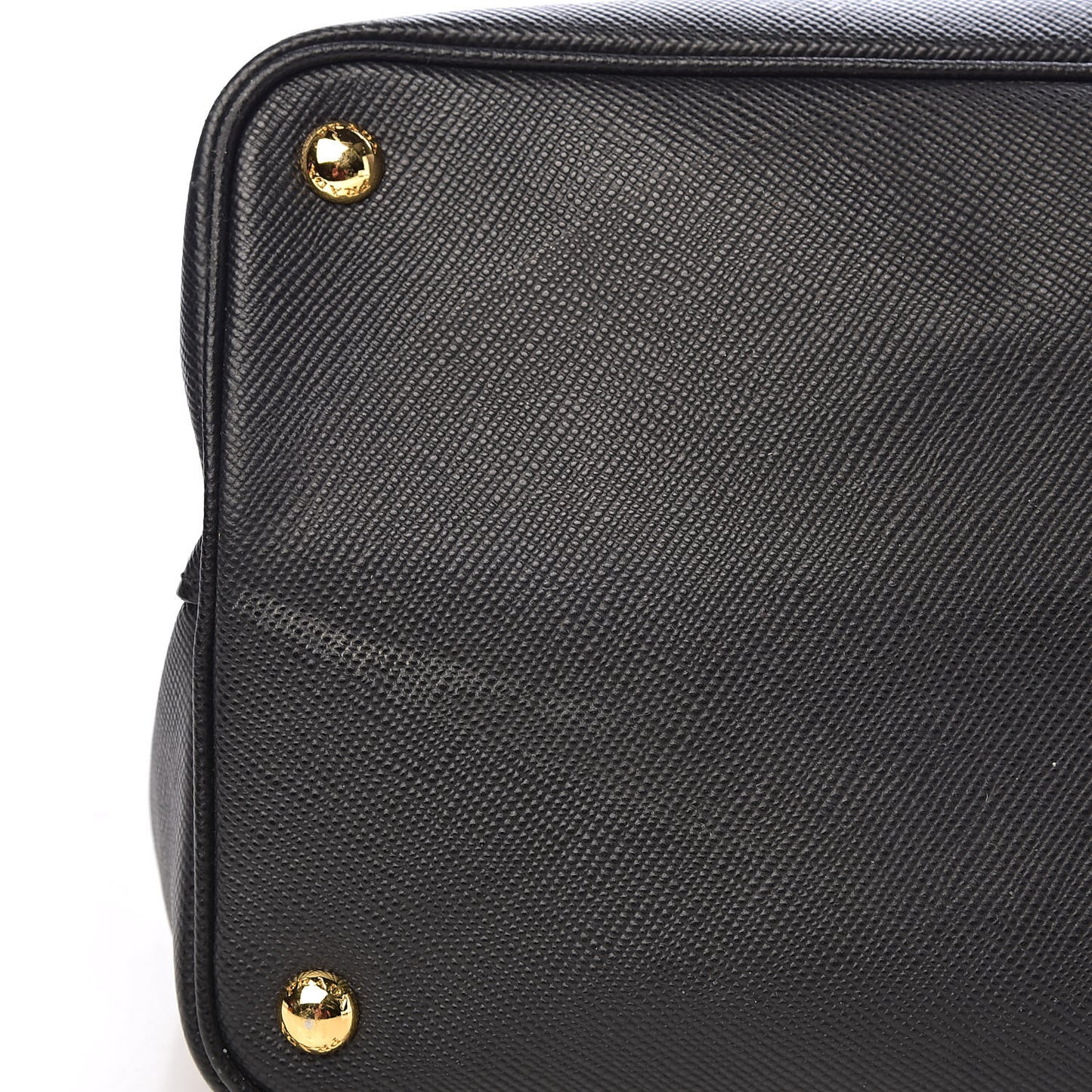 Saffiano Cuir Large Double Bag Black Fuoco