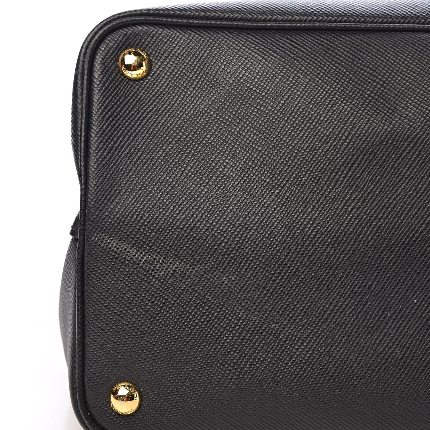 Prada Saffiano Cuir Large Double Bag Black Fuoco 10 of 15