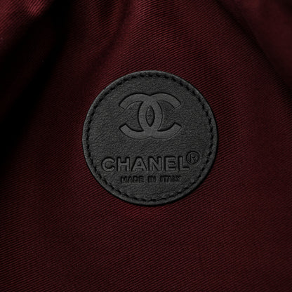 Chanel Coated Canvas Quilted Large Garment Travel Bag Black 6 of 9