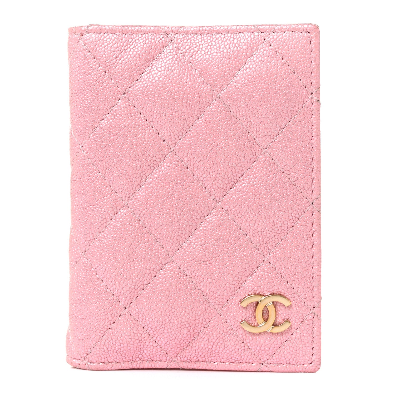 Chanel Iridescent Caviar Quilted Card Holder Wallet Rose Pink 1 of 9
