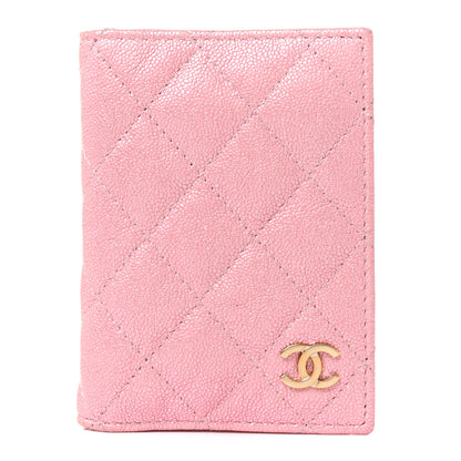 Chanel Iridescent Caviar Quilted Card Holder Wallet Rose Pink 1 of 9