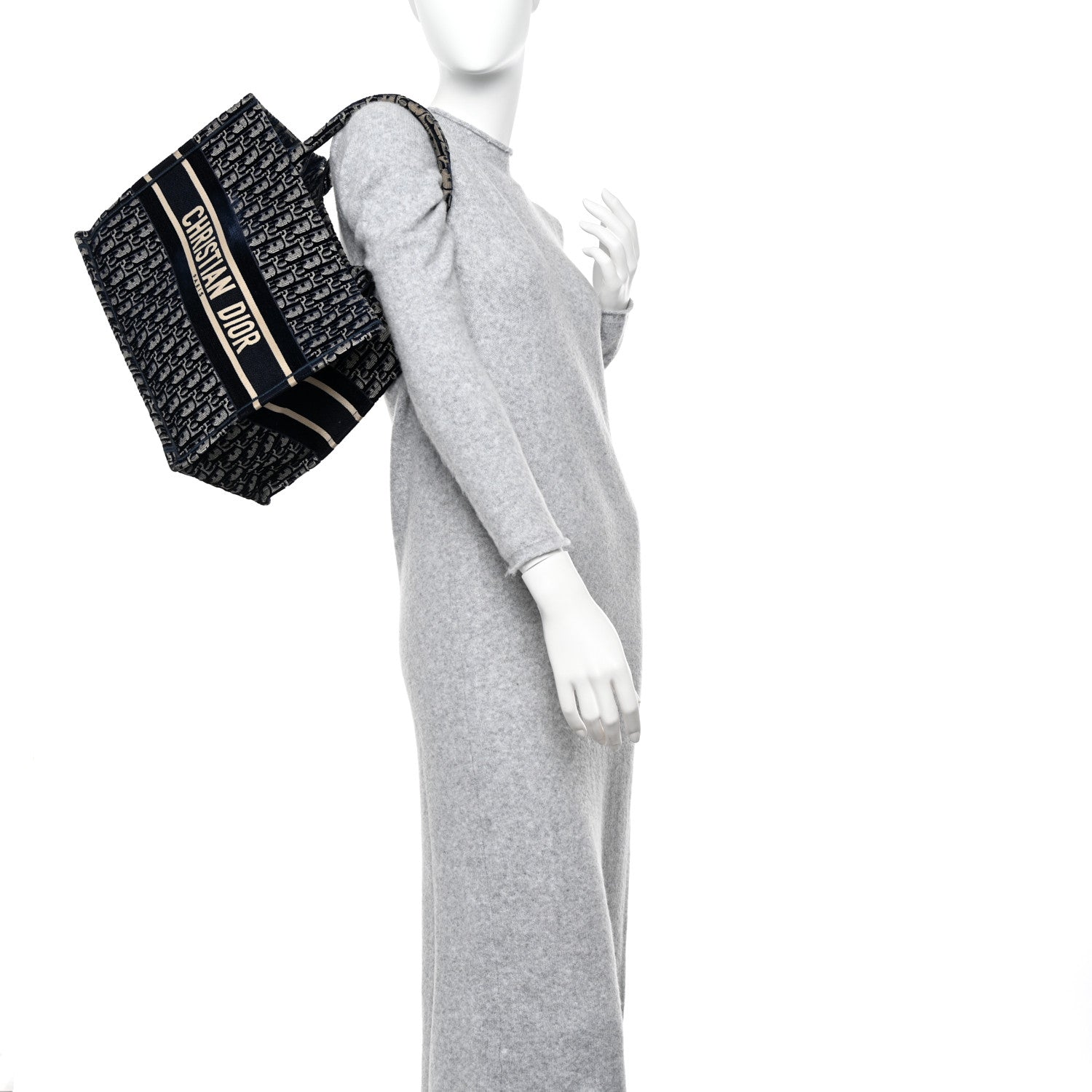 Christian Dior Oblique Velvet Medium Book Tote Blue Multicolor 2 of 10