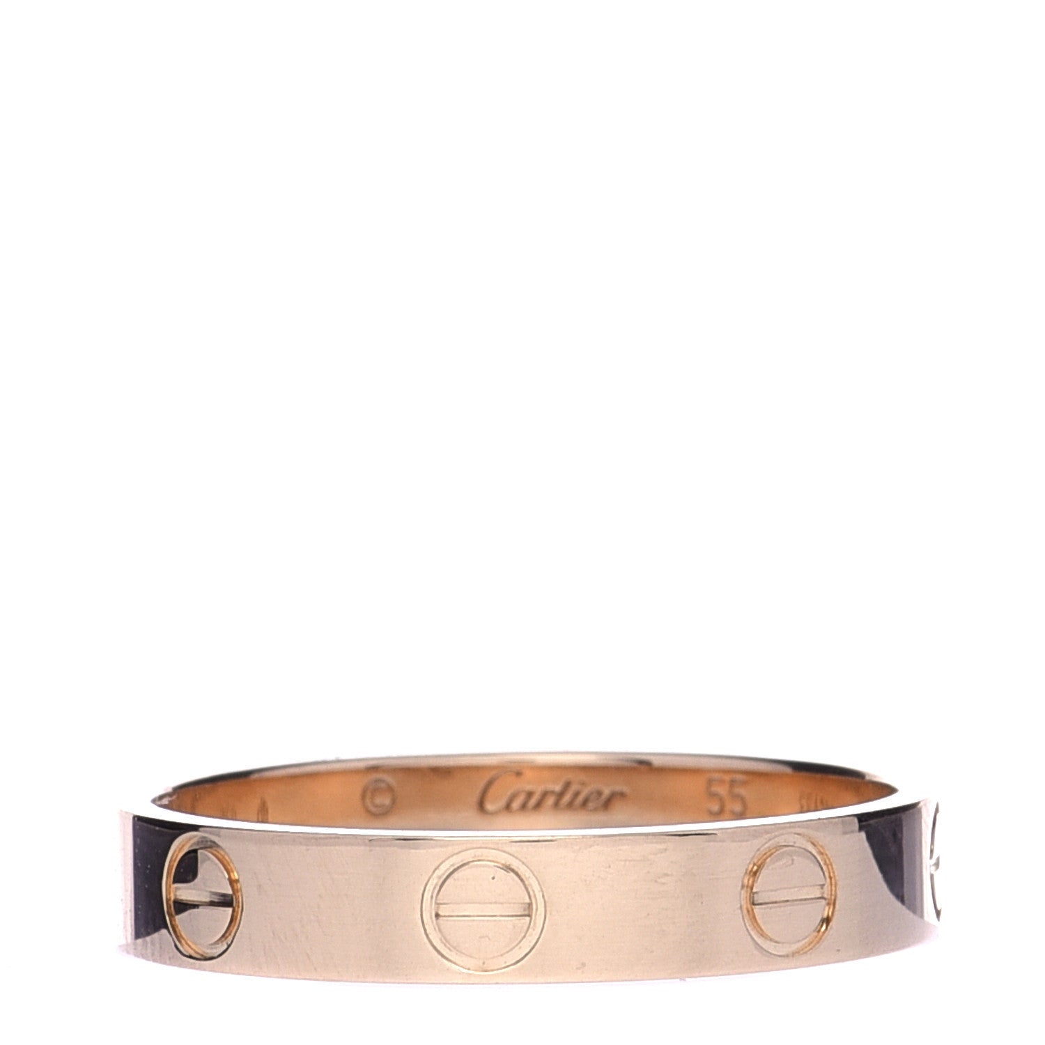 Cartier 18K Yellow Gold 3.5mm LOVE Wedding Band Ring 55 7.25 1 of 6