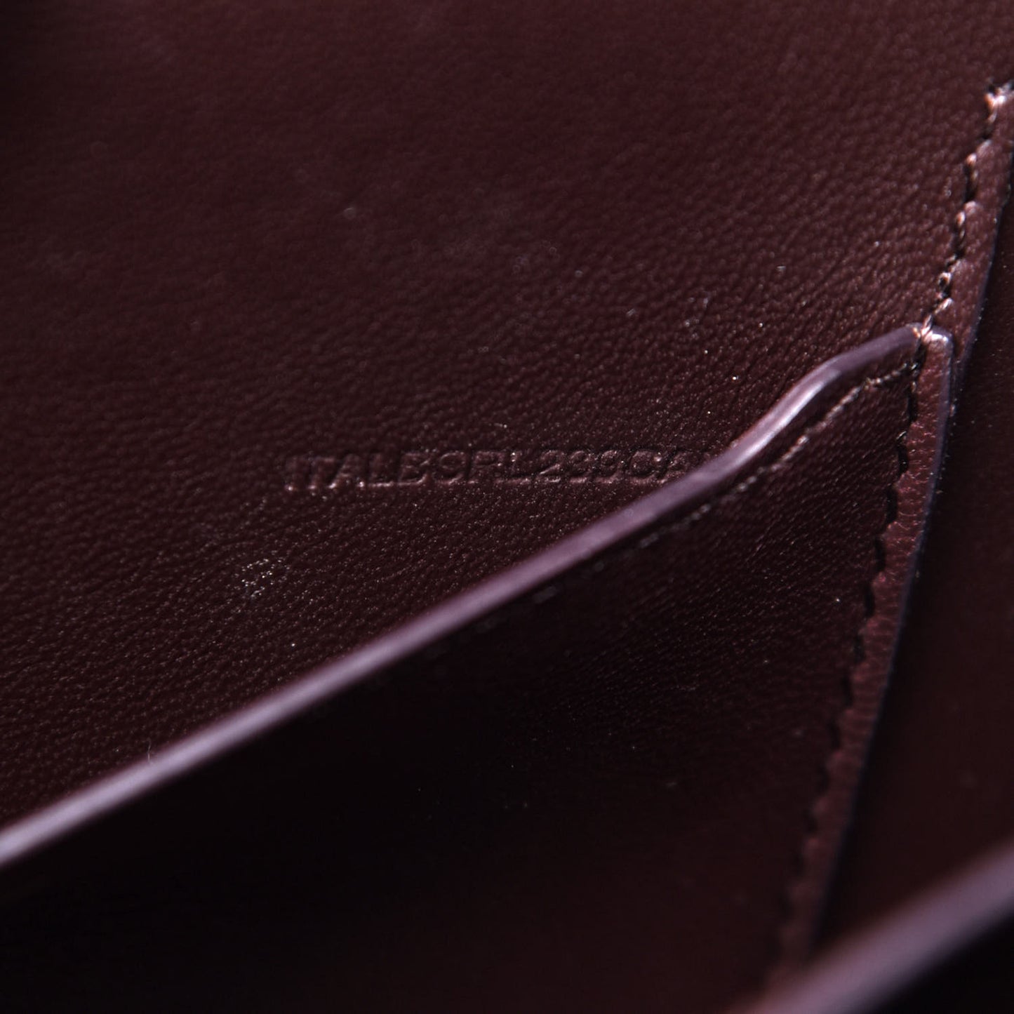 Calfskin Monogram Embossed Mini TB Bag Oxblood