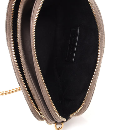 Saint Laurent Grained Lambskin Quilted Mini Becky Double Zip Bag Taupe 5 of 16
