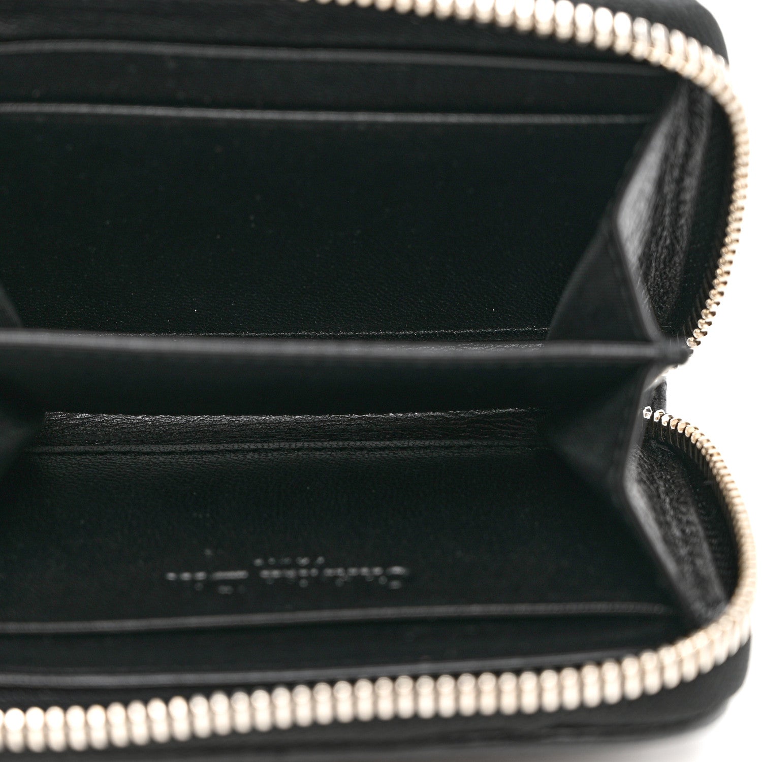 Christian Dior Calfskin Cannage Compact Zip Card Wallet Black 5 of 6