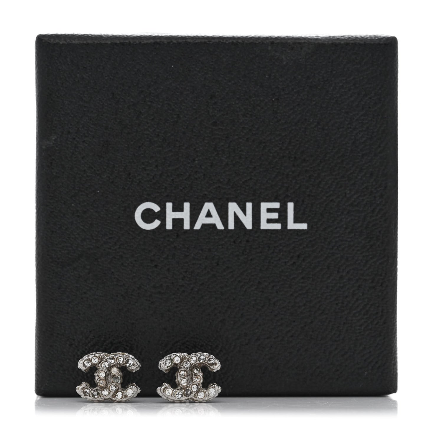 Crystal Mini CC Earrings Silver
