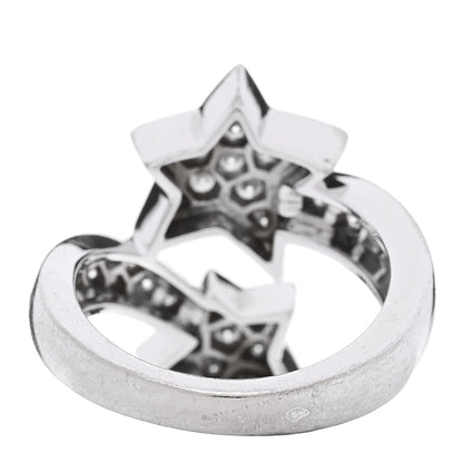 Chanel 18K White Gold Diamond Comete Geode Ring 50 5.25 3 of 4