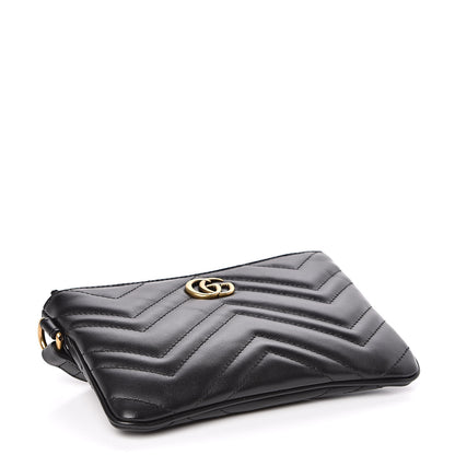 Gucci Calfskin Matelasse GG Marmont Wrist Wallet Black 4 of 8