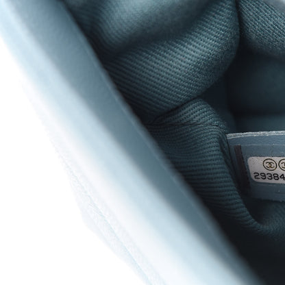 Chanel Caviar Chevron Quilted Mini Coco Handle Flap Sky Blue 10 of 13