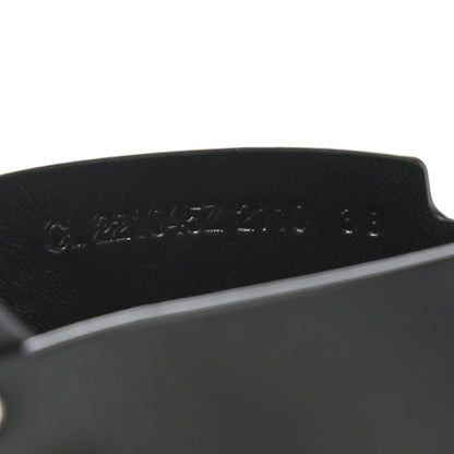 Hermes Calfskin Ellipse Sandals 38 Black 8 of 9