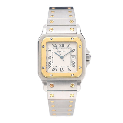 Cartier Stainless Steel 18K Yellow Gold 29mm Santos De Cartier Galbee Automatic Watch 1 of 5