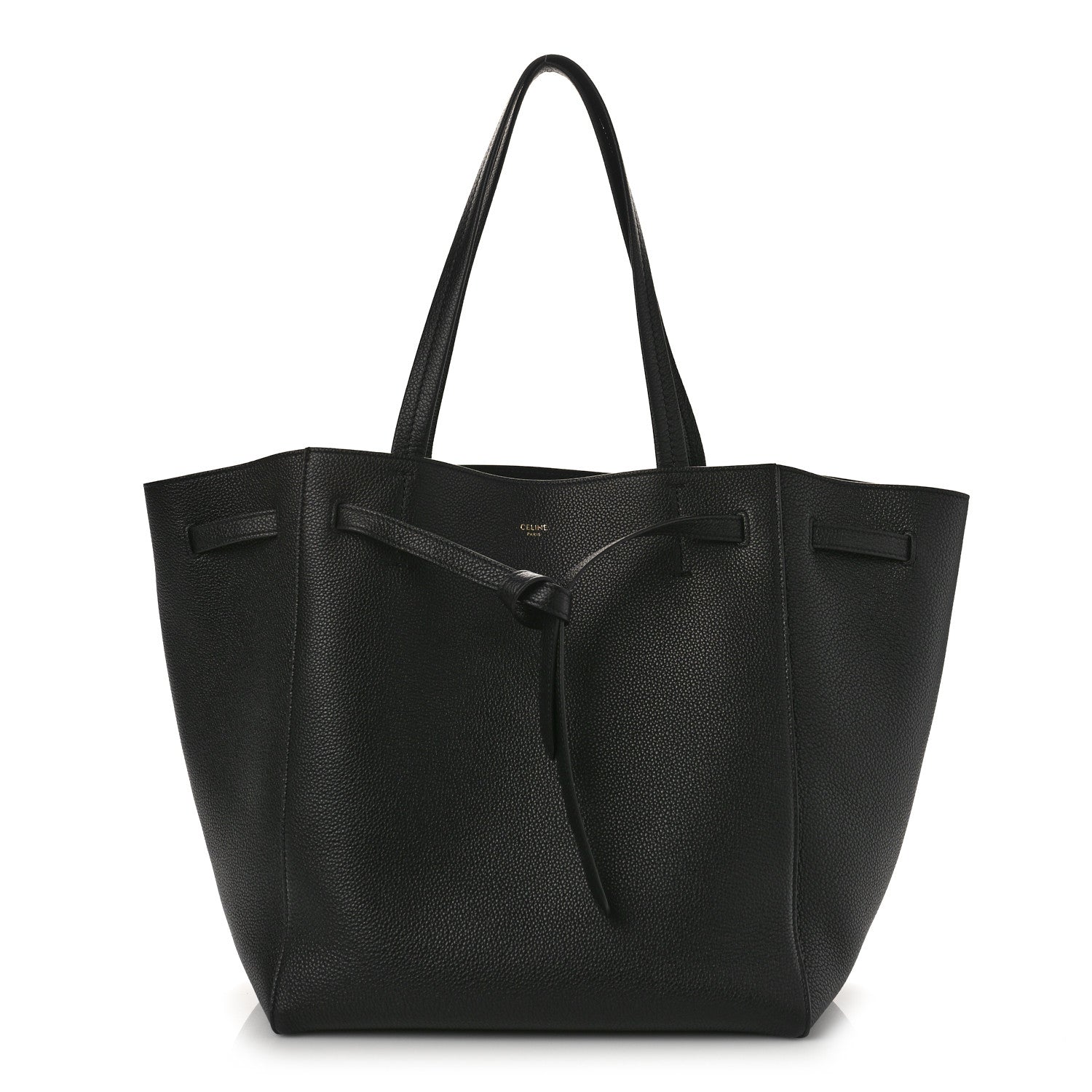 Celine Soft Grained Calfskin Small Belt Cabas Phantom Black 1 of 8