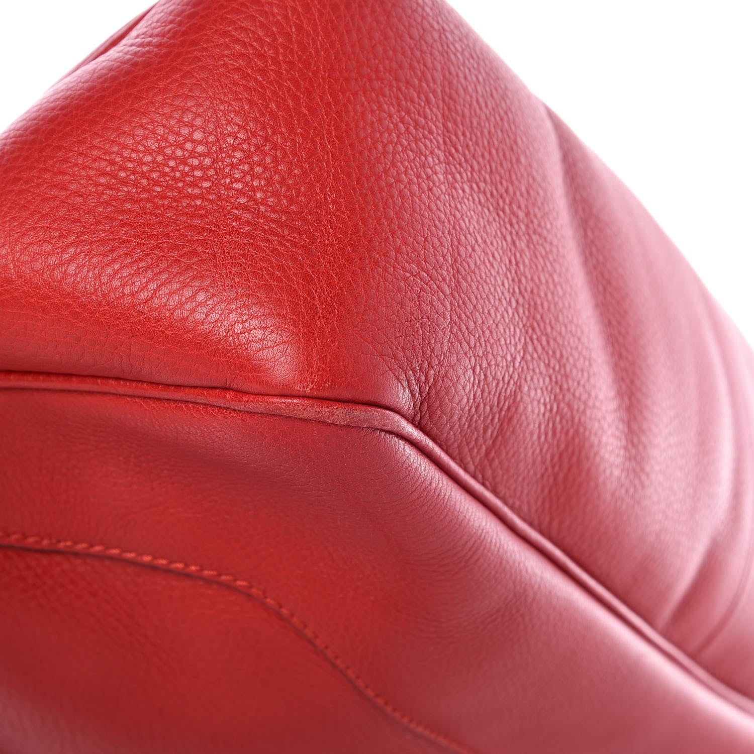 Gucci Pebbled Calfskin Medium Diana Bamboo Shoulder Bag Red 9 of 12