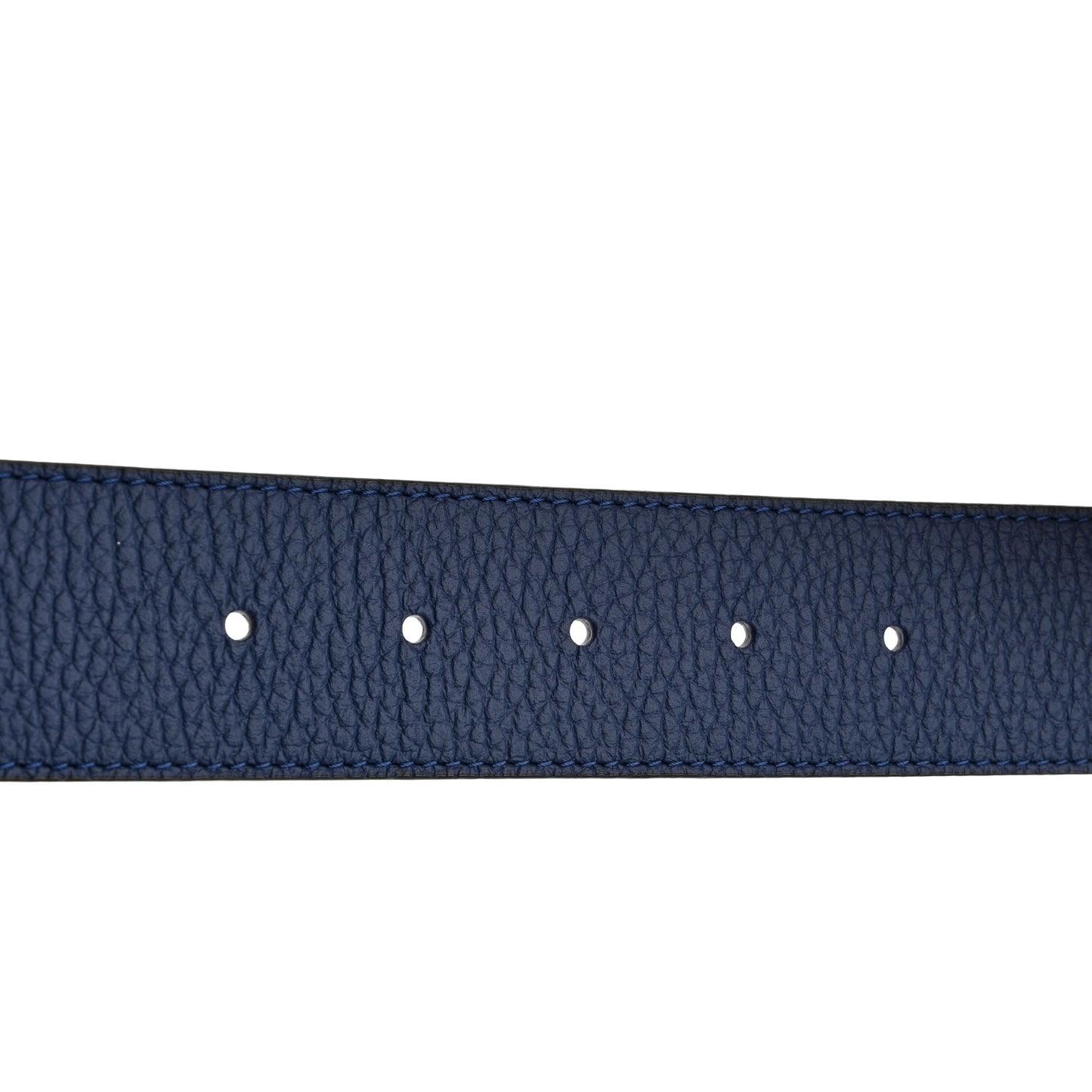 Calfskin 40mm Damier LV Reversible Belt 100 40 Black Midnight Navy