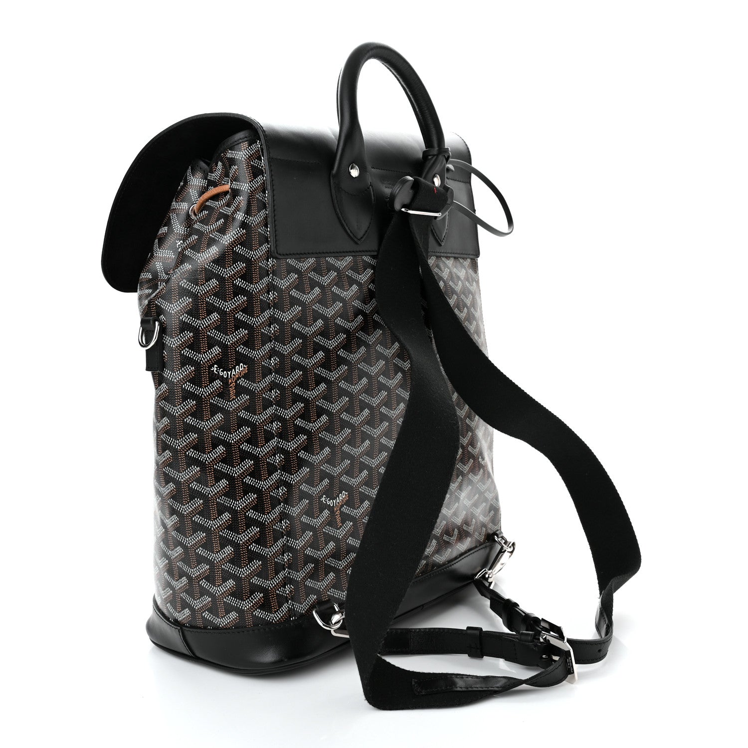 Goyard Goyardine Calfskin Alpin MM Backpack Black 3 of 11