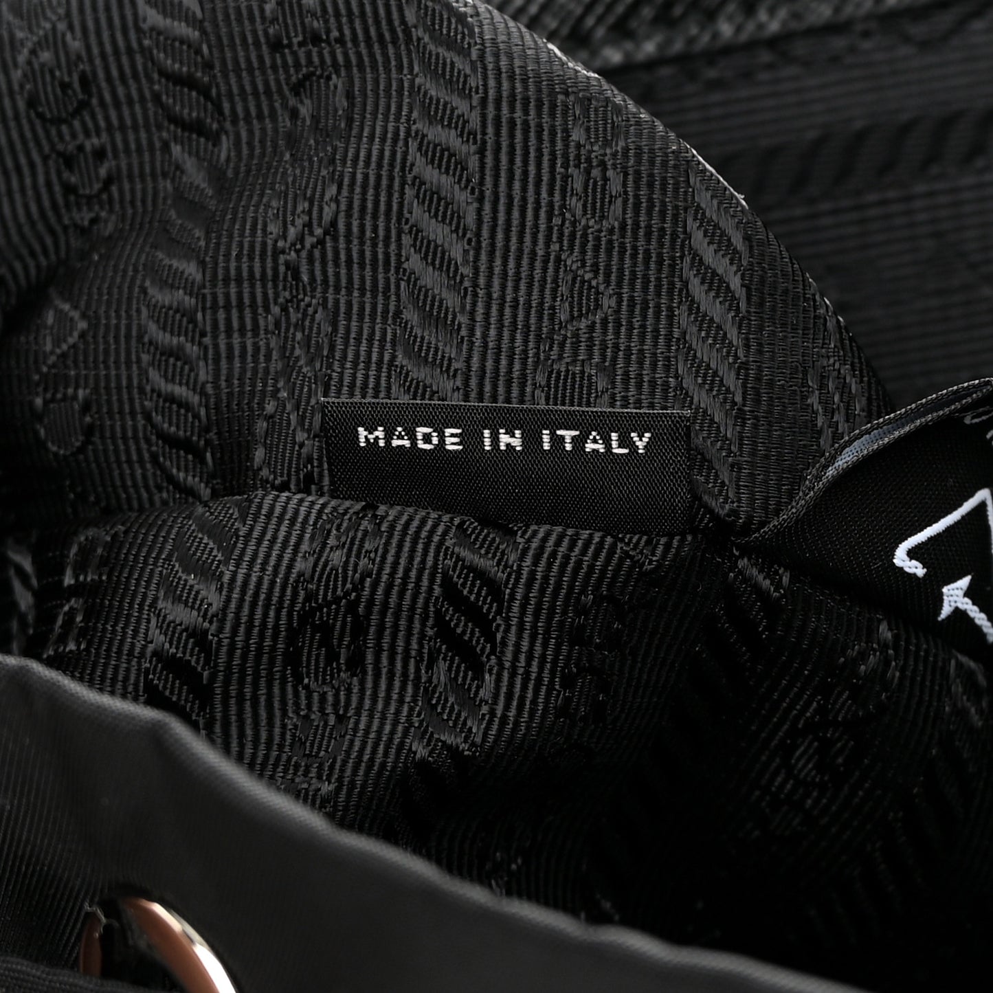 Tessuto Nylon Saffiano Medium Backpack Black