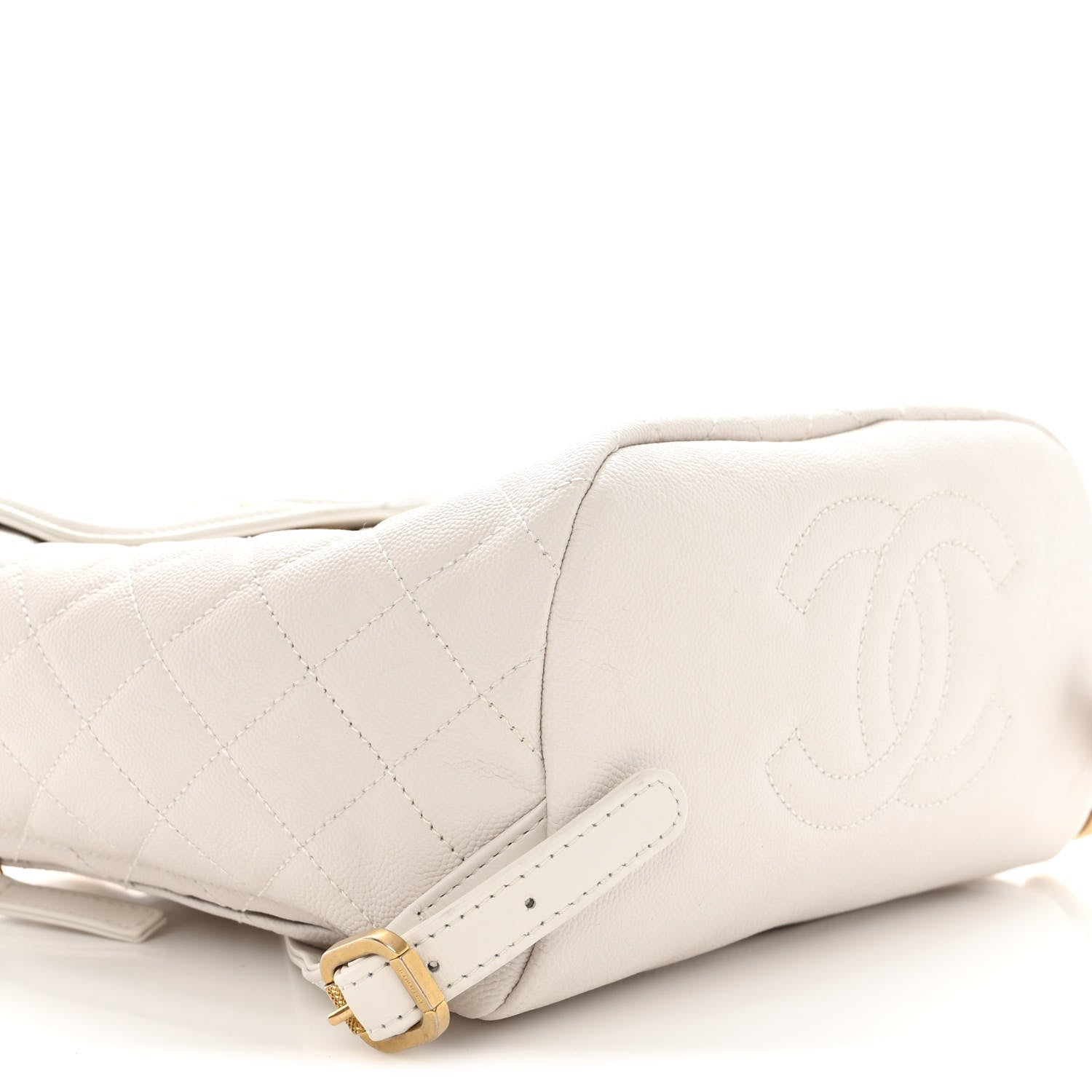 Chanel Caviar Quilted Filigree Backpack White 9 of 12