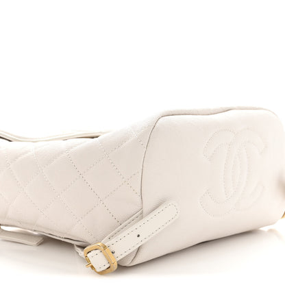 Chanel Caviar Quilted Filigree Backpack White 9 of 12