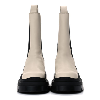 Bottega Veneta Calfskin The Tire Chelsea Boots 39 Sea Salt Black 2 of 14