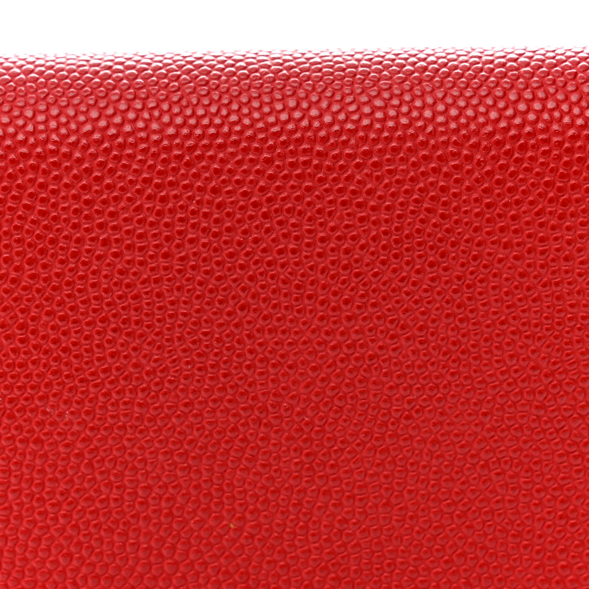 Grained Calfskin Chain Card Case Red