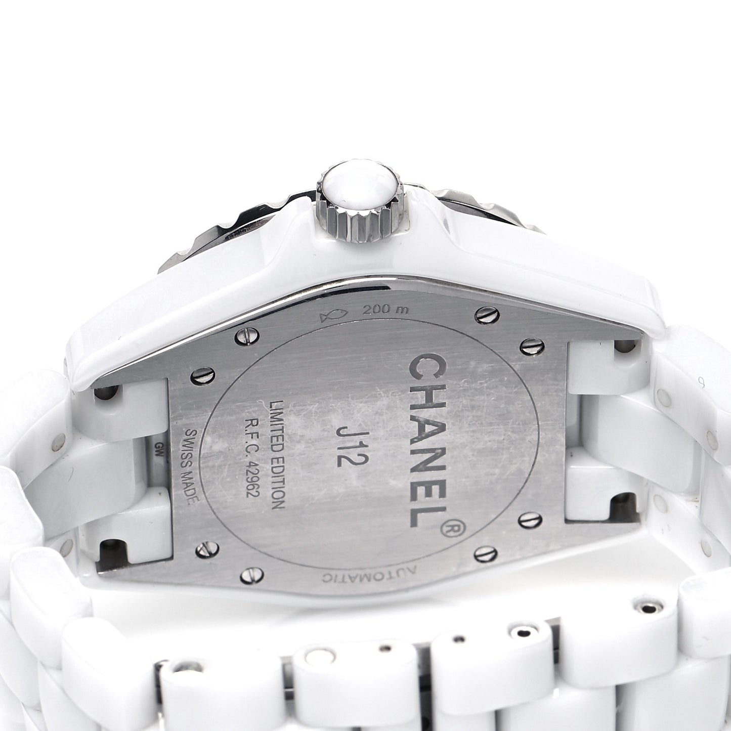 Stainless Steel Ceramic Diamond Pink Mother of Pearl 38mm J12 Automatic Watch White