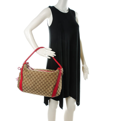 Gucci Monogram Medium Bella Hobo Red 2 of 7