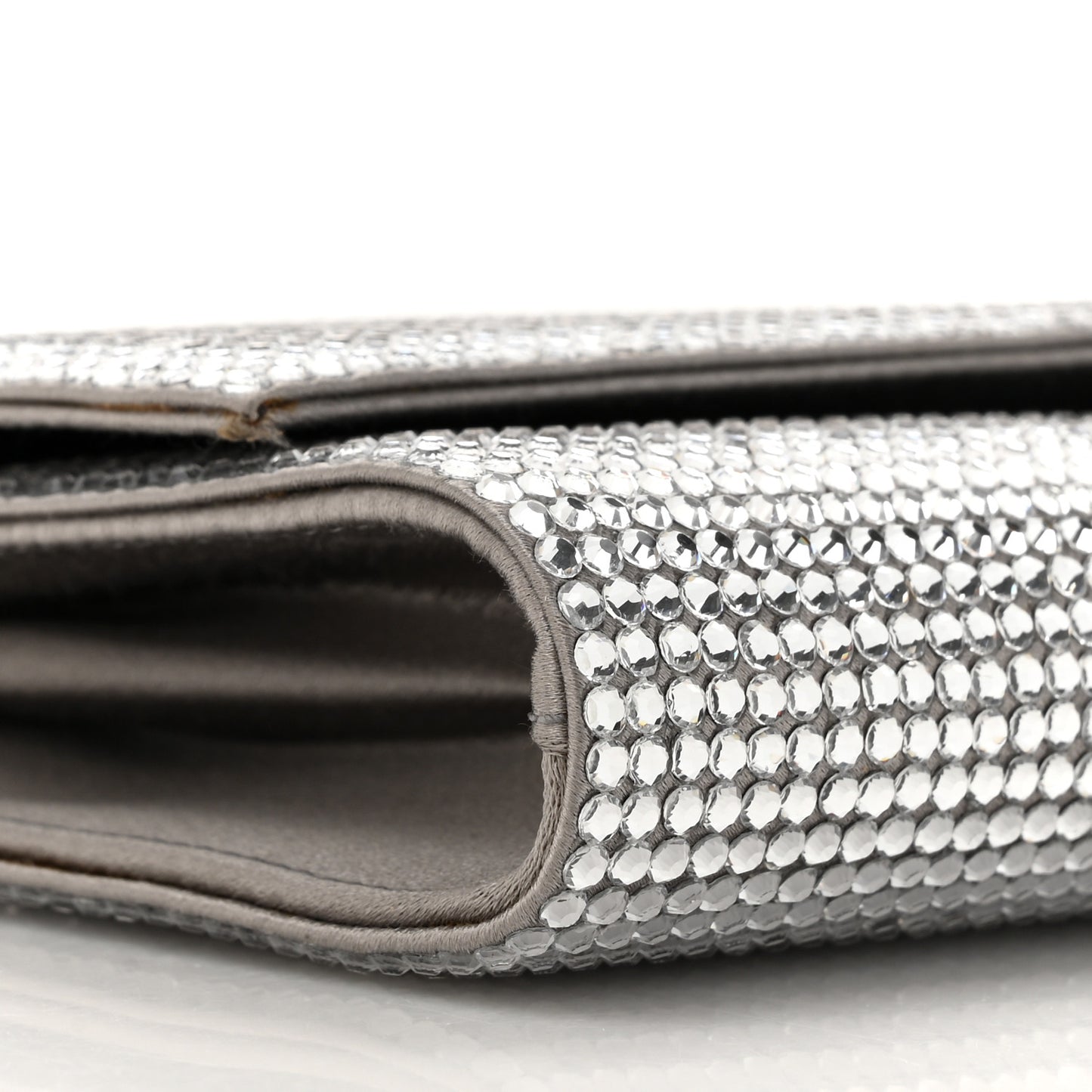 Swarovski Crystal Ritz Fizz Clutch Champagne Silver