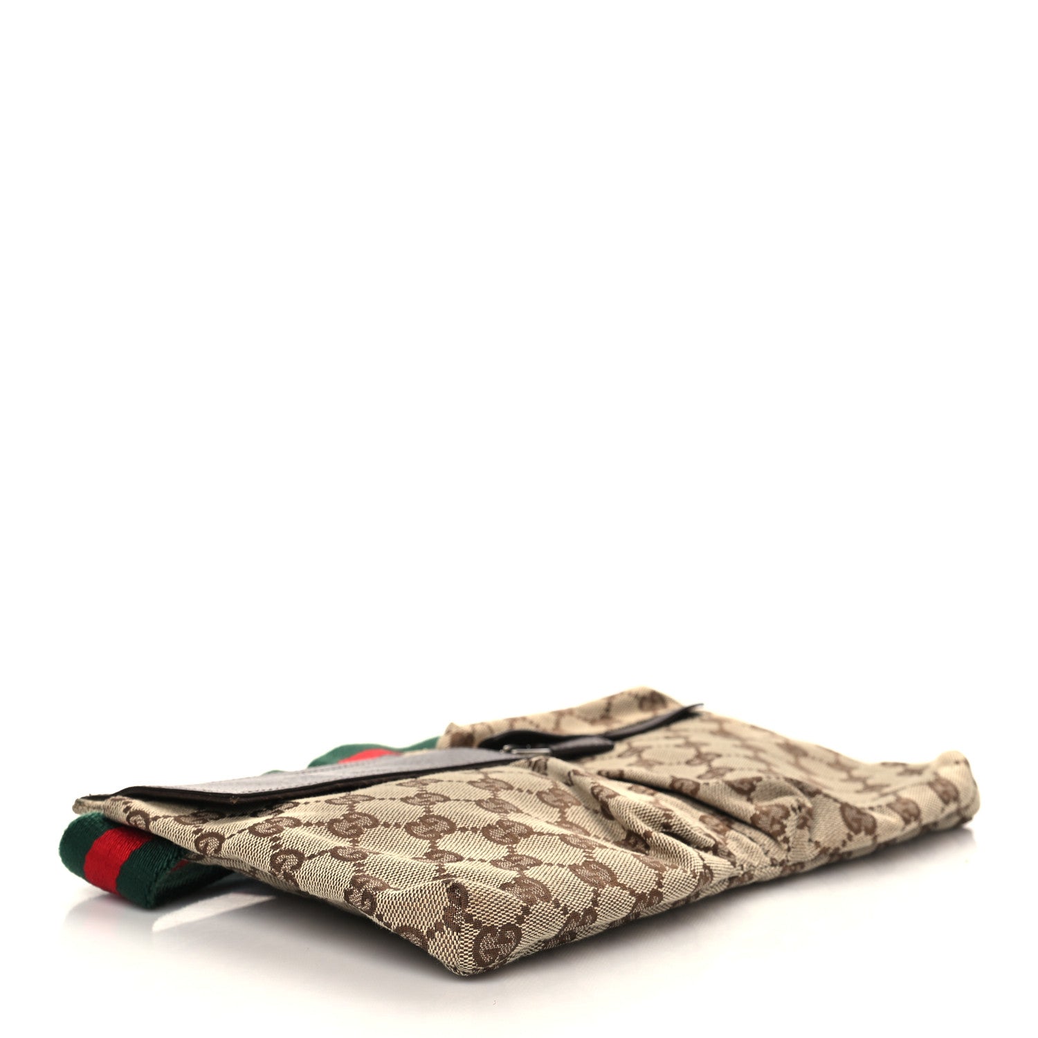 Gucci GG Monogram Web Double Pocket Belt Bag Dark Brown 4 of 8