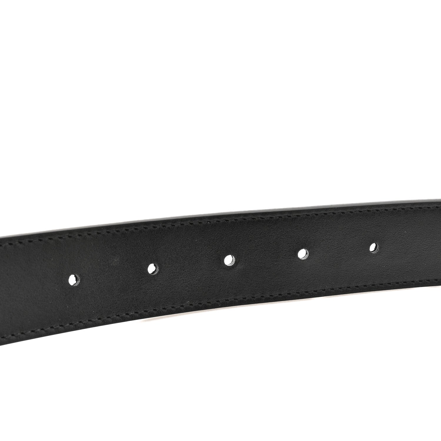 Gucci GG Supreme Monogram Plutone Calfskin Palladium Double G Reversible 30mm Belt 100 40 Black 3 of 4