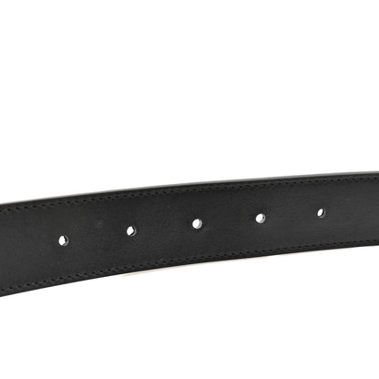 Gucci GG Supreme Monogram Plutone Calfskin Palladium Double G Reversible 30mm Belt 100 40 Black 3 of 4