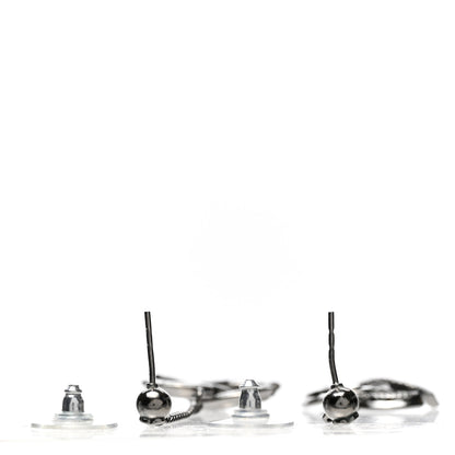 Chanel CC Drop Earrings Ruthenium 3 of 5