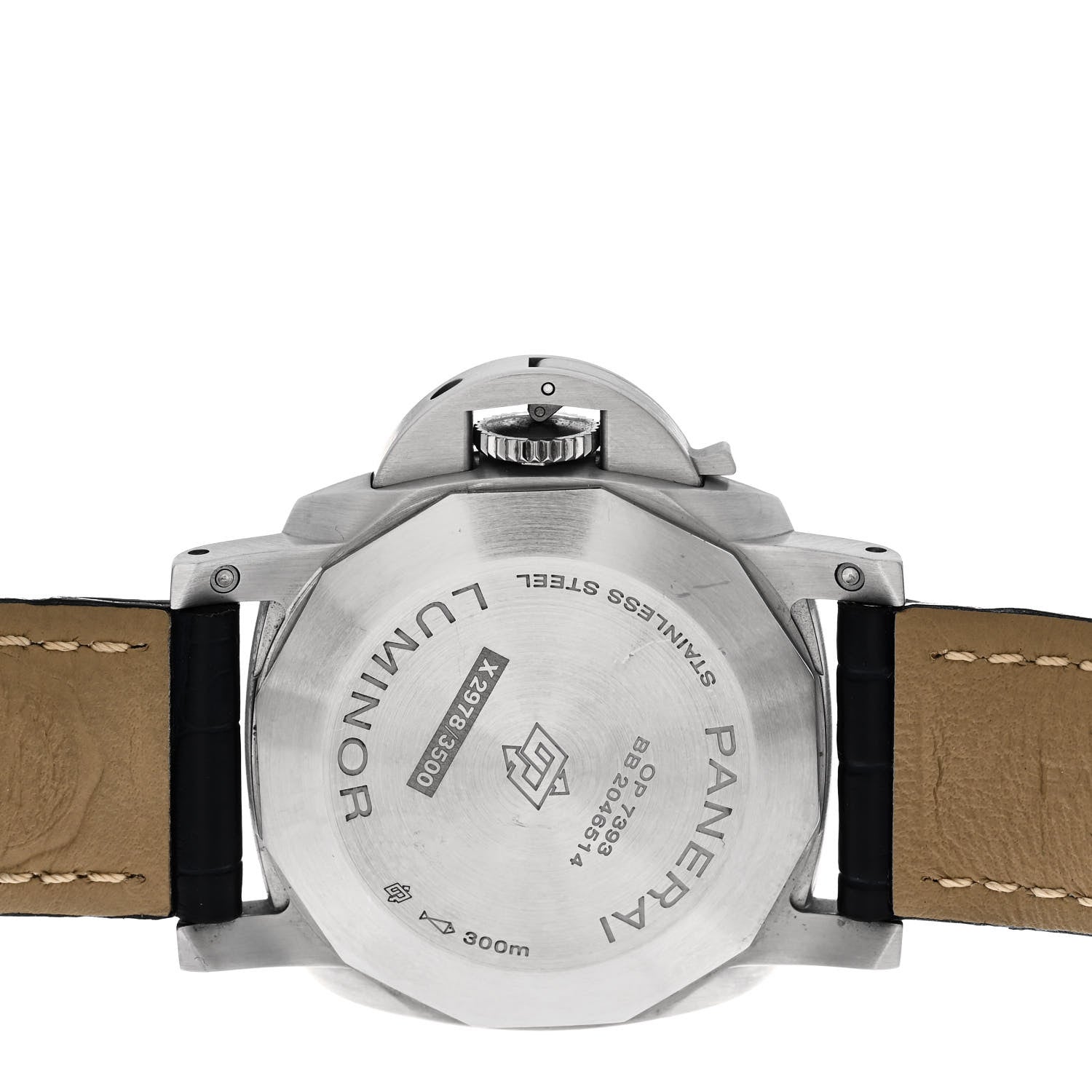 Panerai Stainless Steel Alligator 44mm Luminor Marina Automatic Watch Blue PAM01313 4 of 5