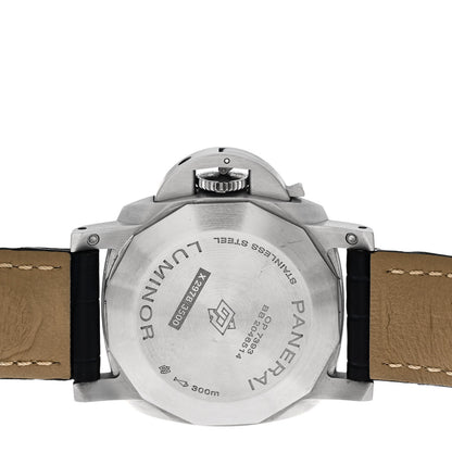 Panerai Stainless Steel Alligator 44mm Luminor Marina Automatic Watch Blue PAM01313 4 of 5