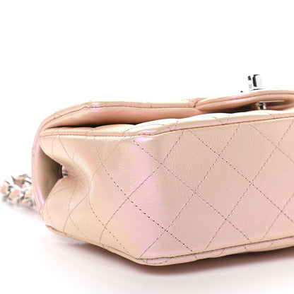 Chanel Iridescent Calfskin Quilted Mini Rectangular Flap Pink 7 of 8