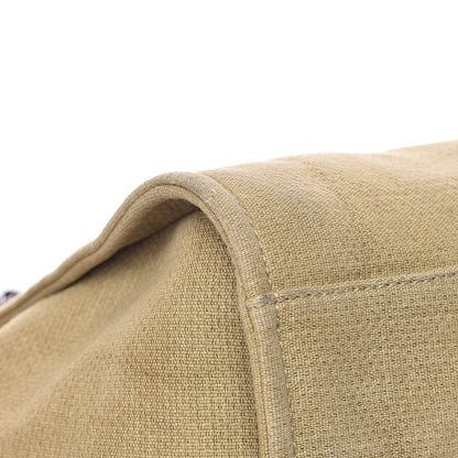 Chanel Canvas Large Deauville Tote Beige Black 8 of 11