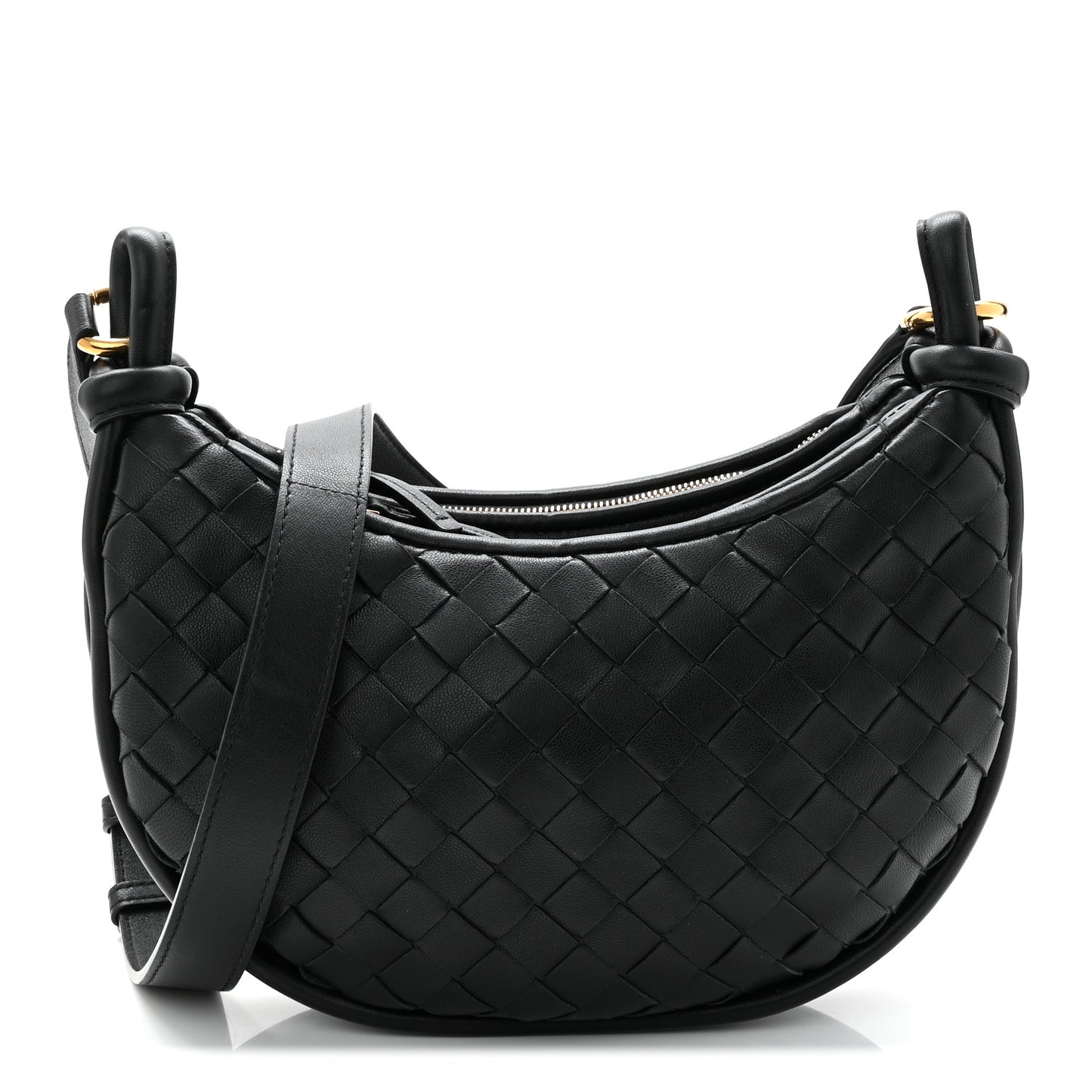 Nappa Intrecciato Small Gemelli Multipocket Bag Black