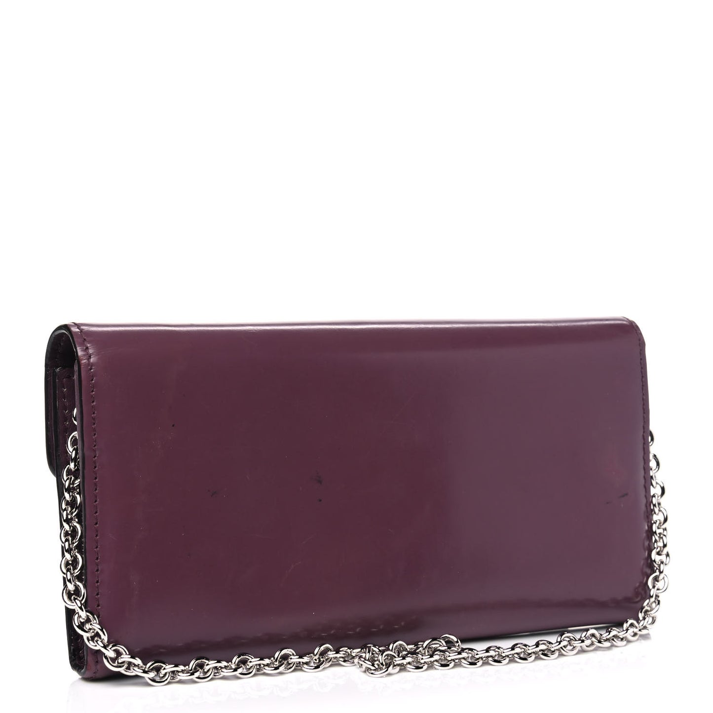 Regent Calfskin Lady Lock Wallet On Chain Red Orchid