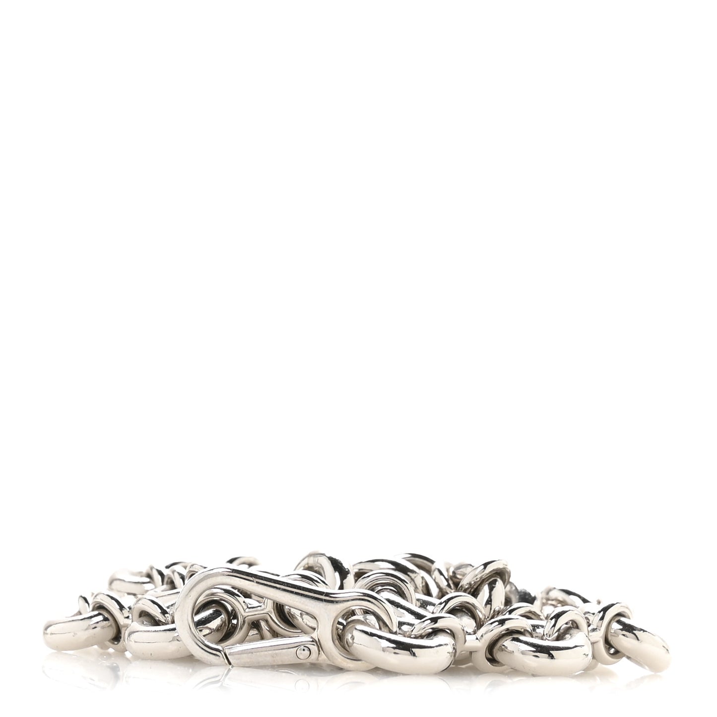 Aluminum Stainless Steel Chunky Donut Chain Shoulder Strap Silver