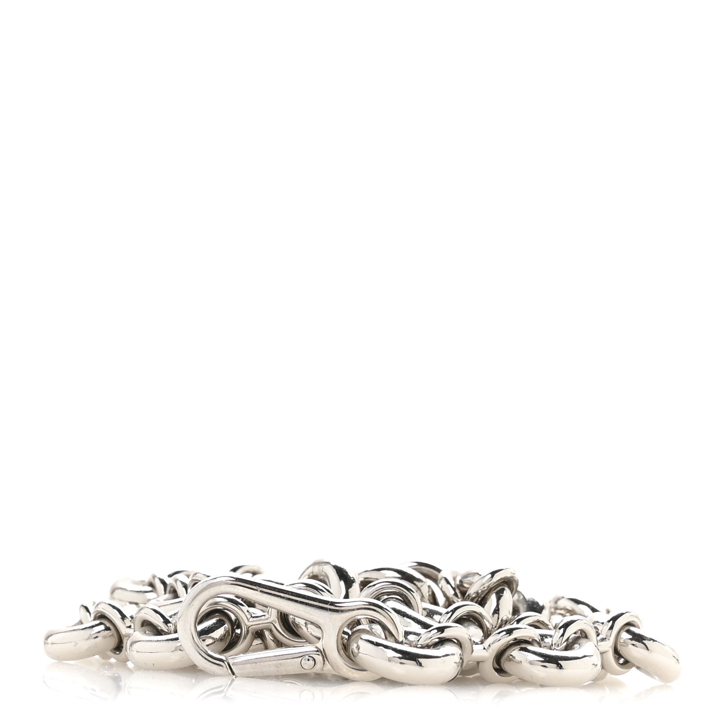 Loewe Aluminum Stainless Steel Chunky Donut Chain Shoulder Strap Silver 1 of 3