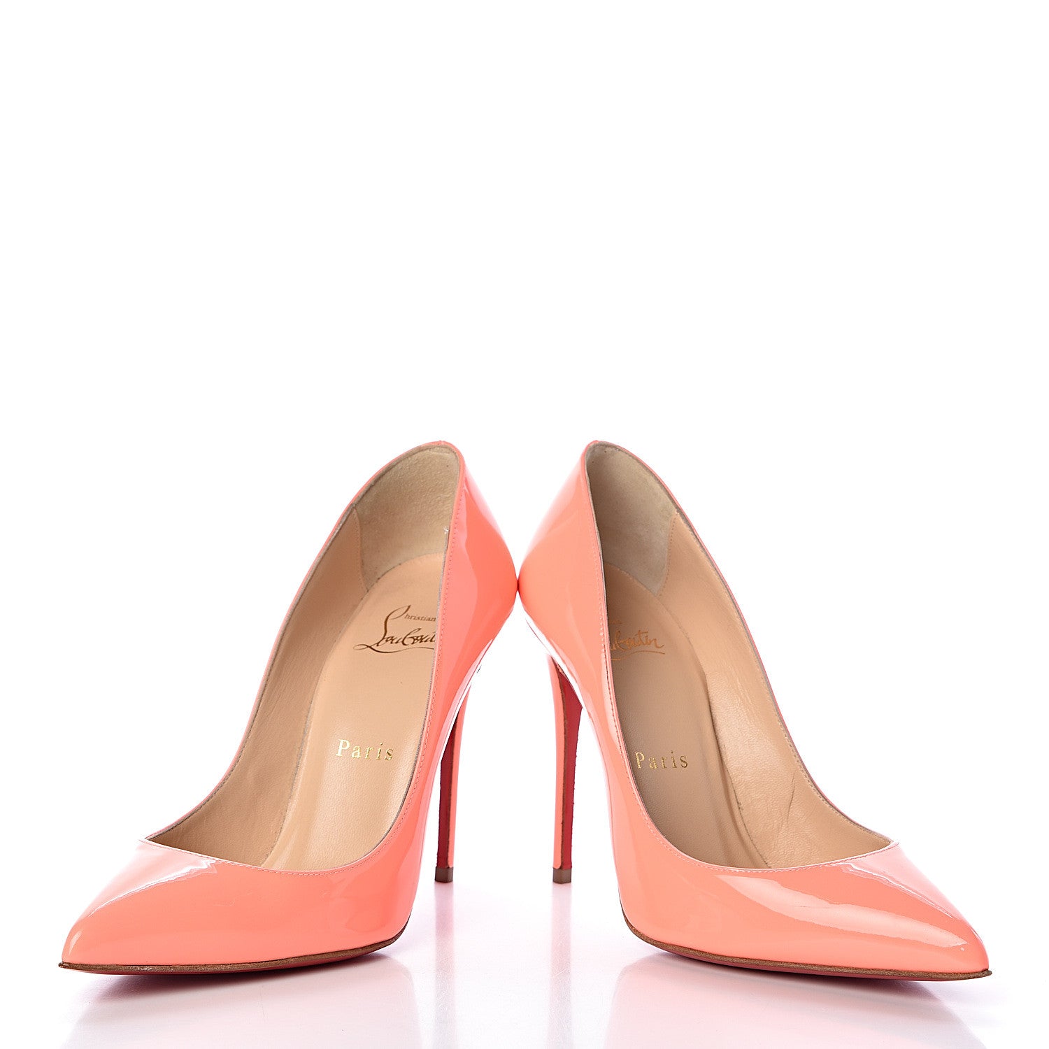 Christian Louboutin Patent Pigalle Follies 100 Pumps 35.5 Flamingo 6 of 11