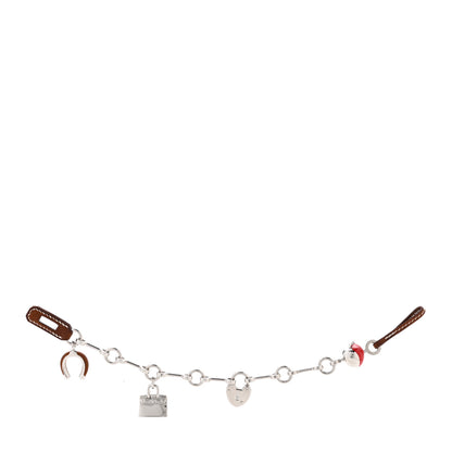 Hermes Palladium Barenia Bijou De Sac Bag Charm Fauve Rouge De Coeur 1 of 6