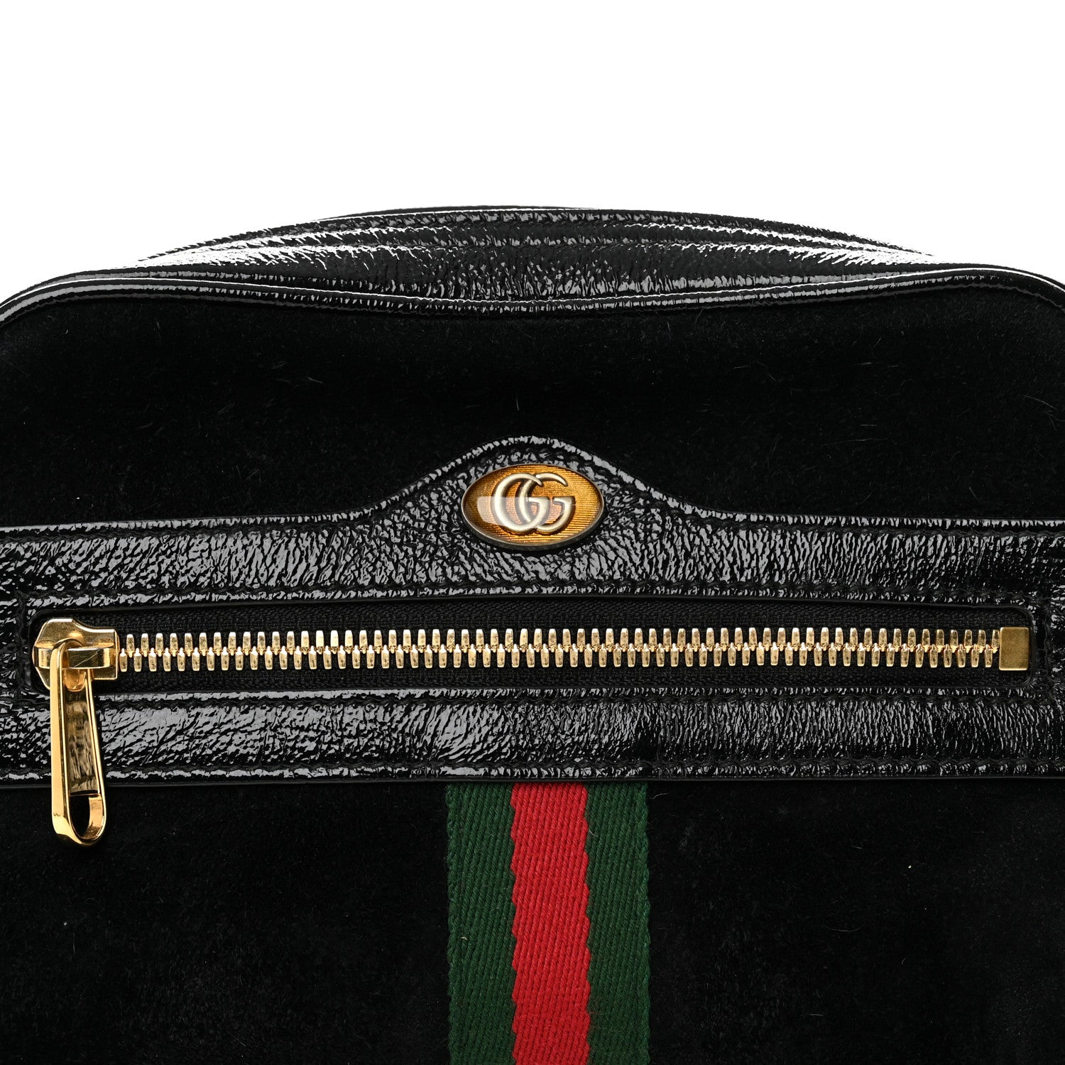 Gucci Suede Small Ophidia Belt Bag 85 34 Black 8 of 10