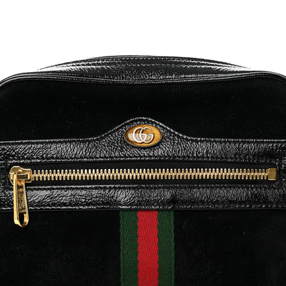 Gucci Suede Small Ophidia Belt Bag 85 34 Black 8 of 10