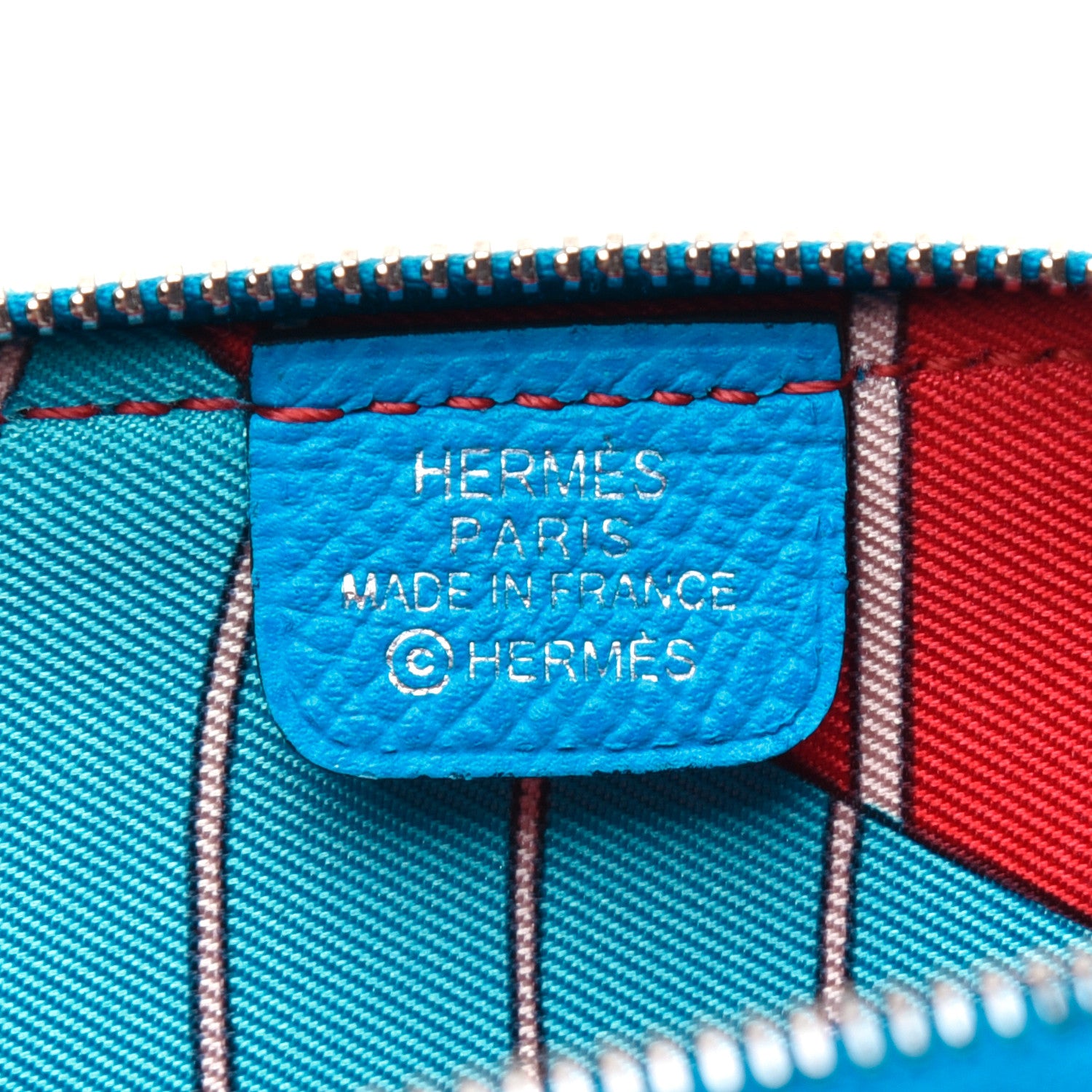 Hermes Epsom Silk'in Coin Purse Bleu Frida Rose Bougainvillier 10 of 13