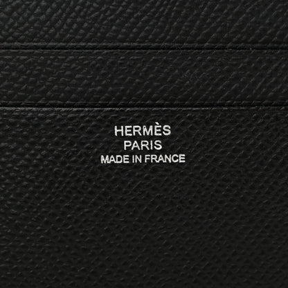 Hermes Epsom Citizen Twill Card Case Black 5 of 7